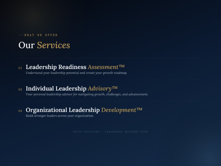 How Actio Solutions Helps Leaders Strengthen Organizations
